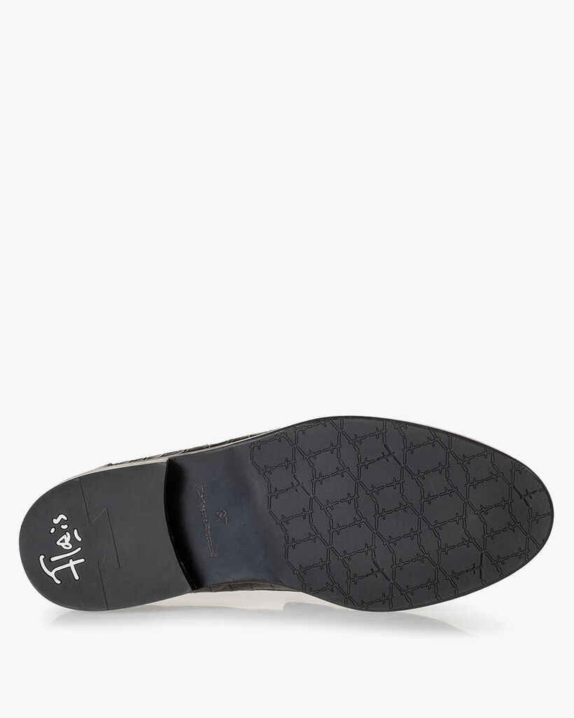 Loafer reptile print black