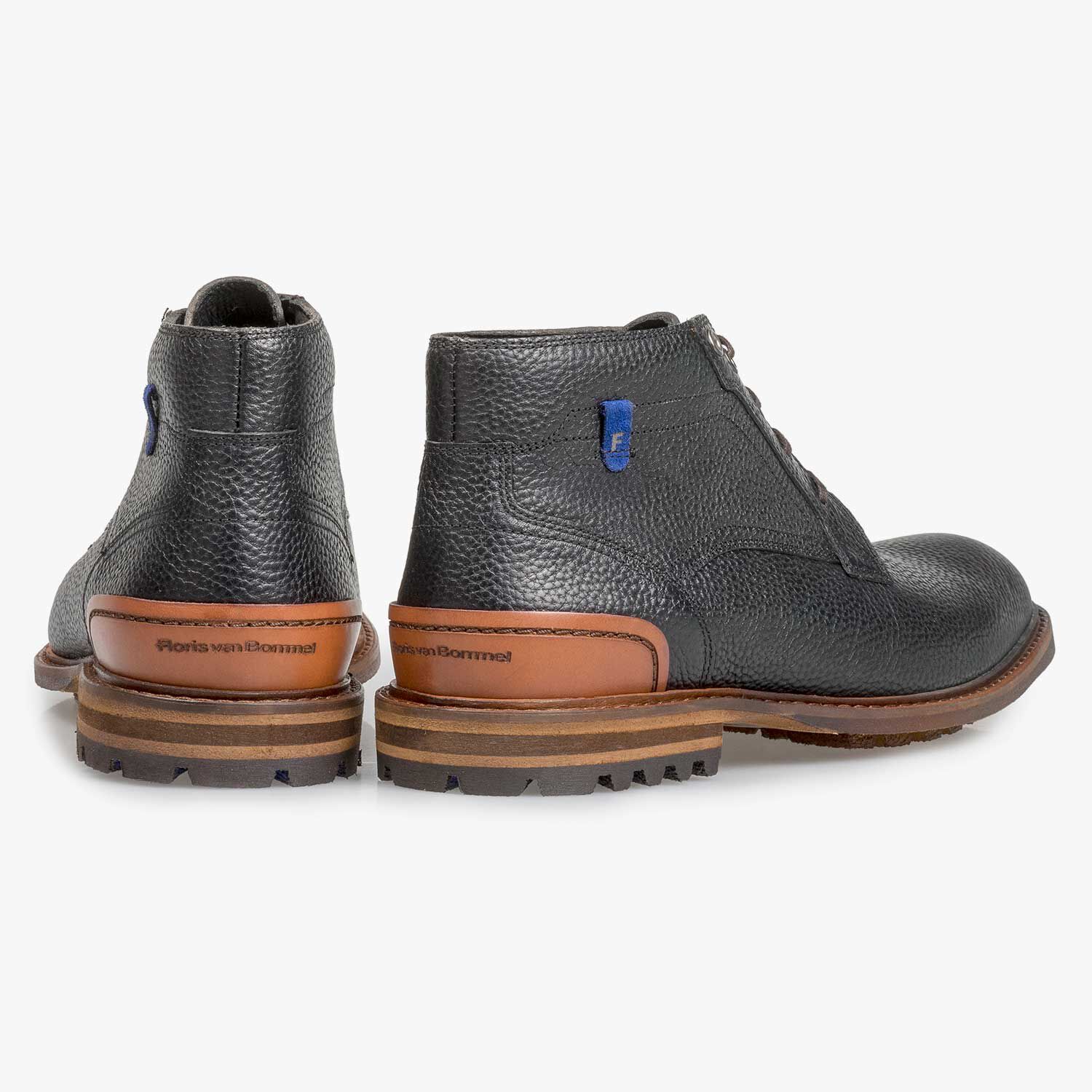 Black leather lace boot 20228 17 Floris van Bommel Official
