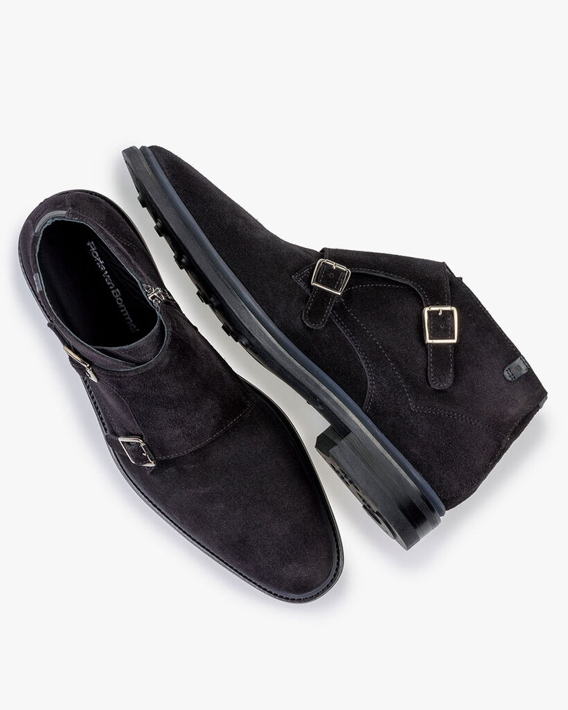 Monk strap suede black