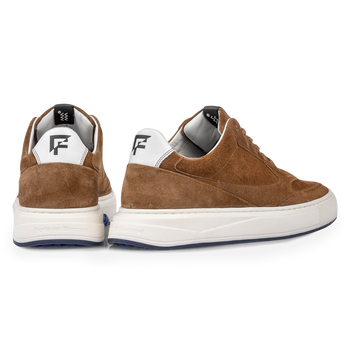 Sneaker suede leather cognac