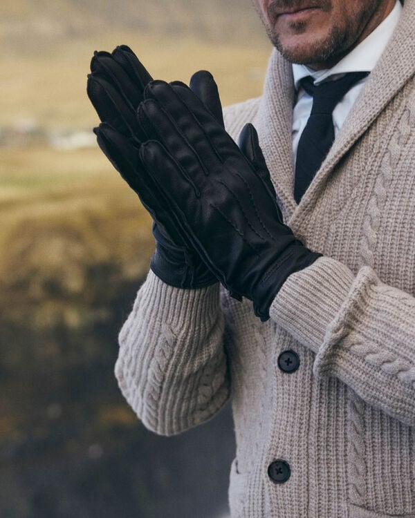 Gloves leather black