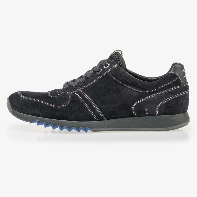 Floris van Bommel men’s dark blue suede leather sneaker