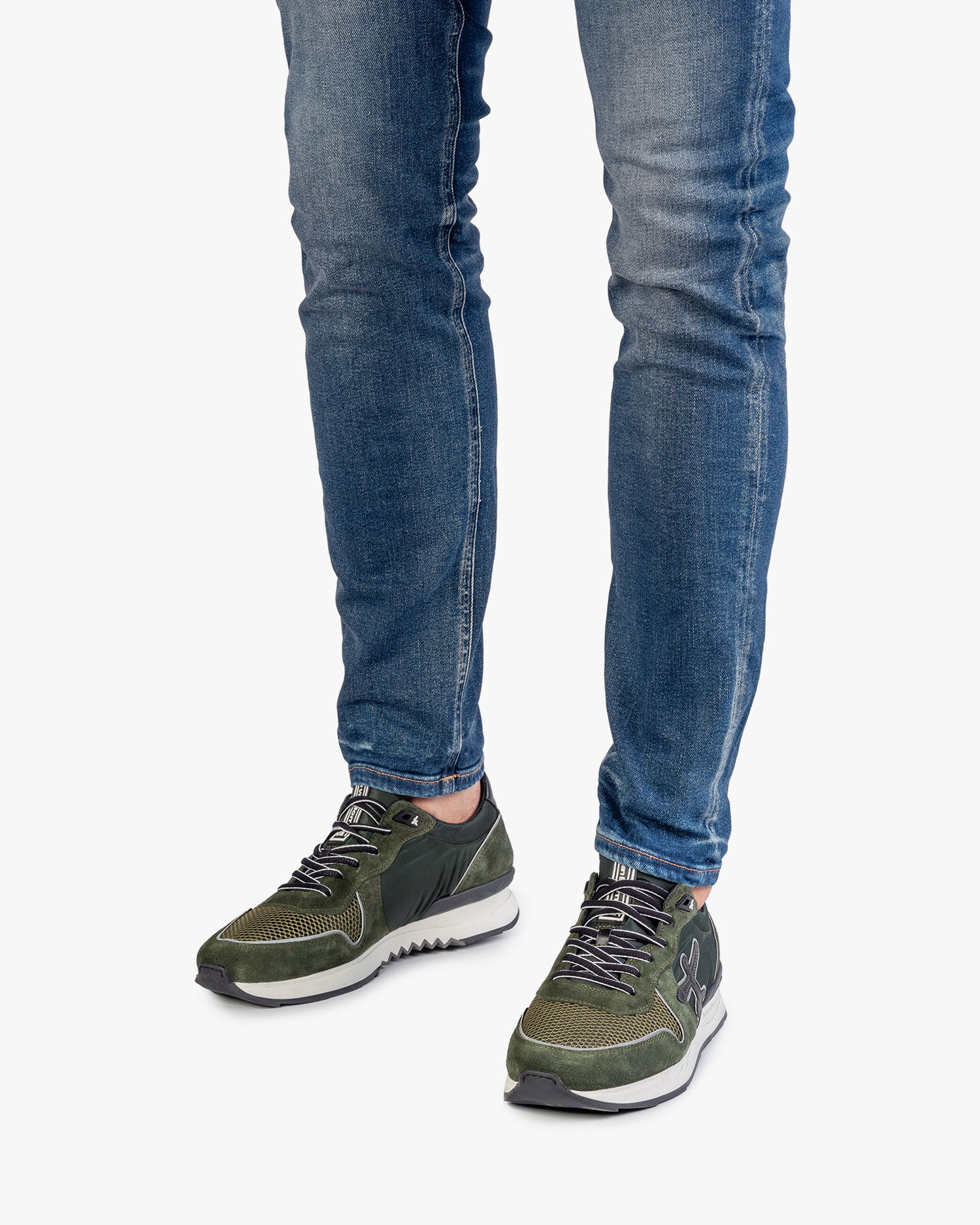 Green suede leather sneaker 16284 03 Floris van Bommel Official