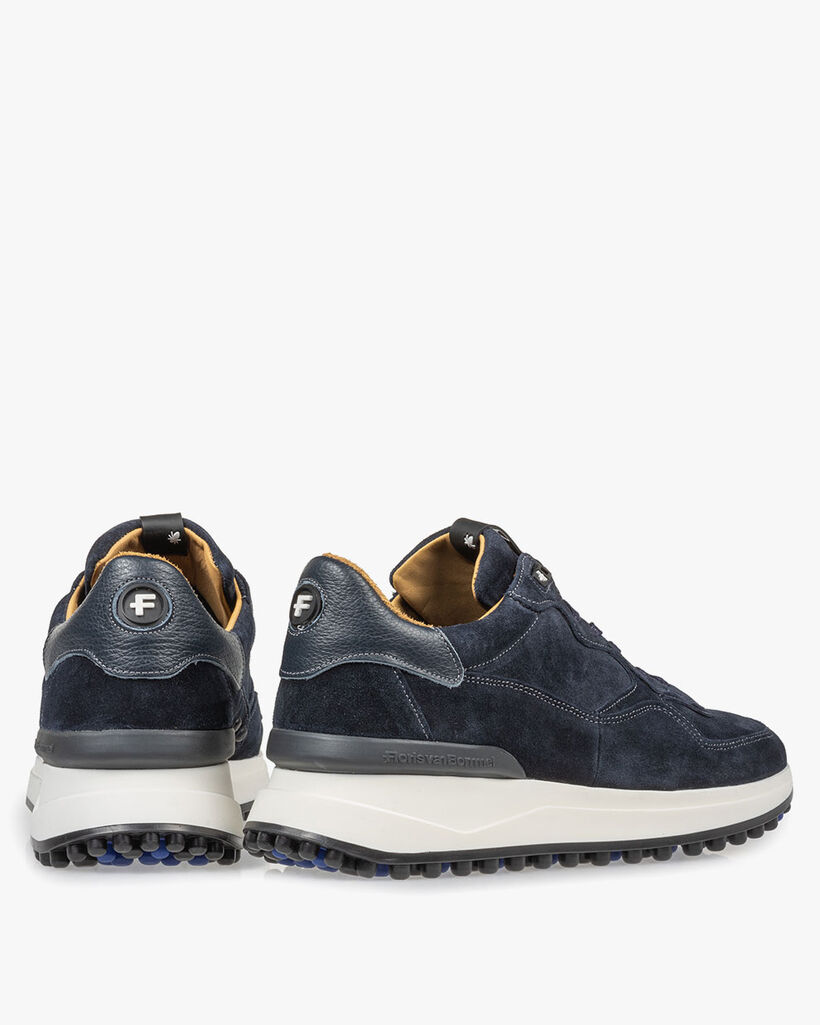 Blue suede leather sneaker