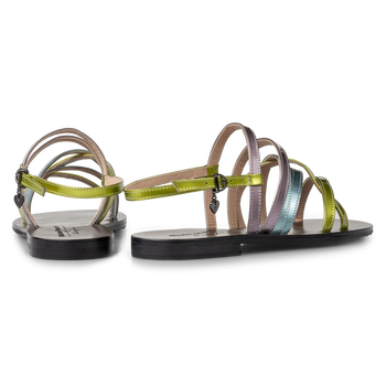 Sandal patent leather green