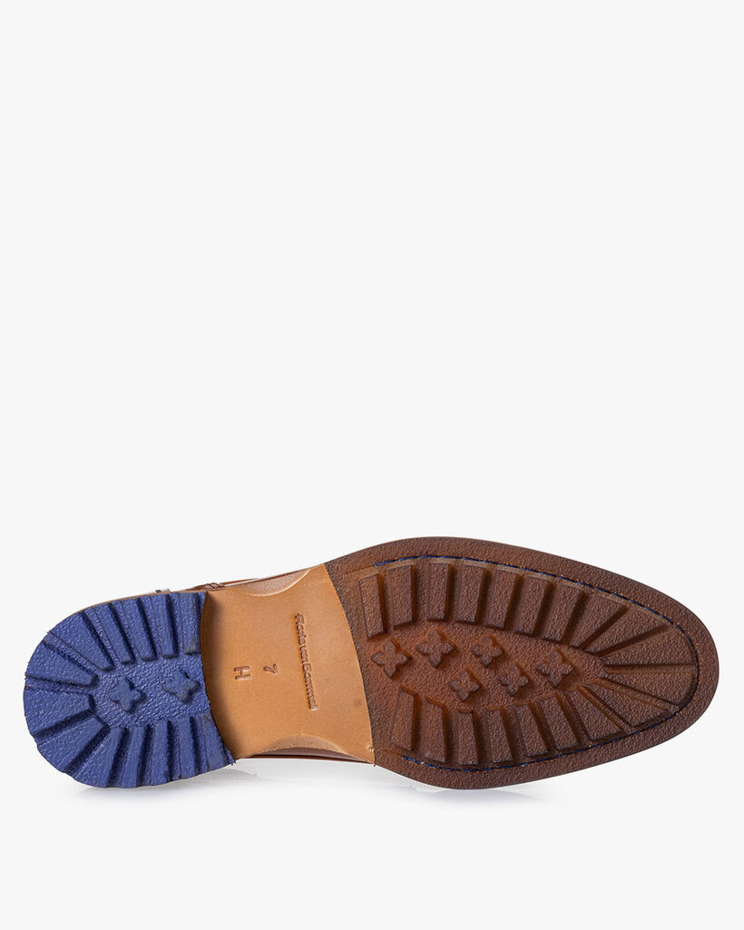 Lace boot leather cognac