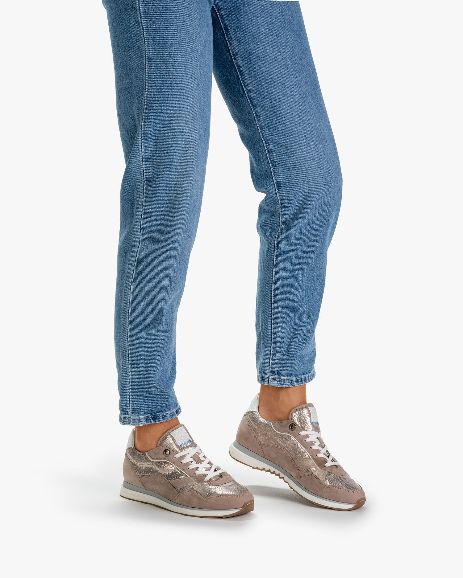 Sneaker nubuck leather beige | Floris van Bommel Women®