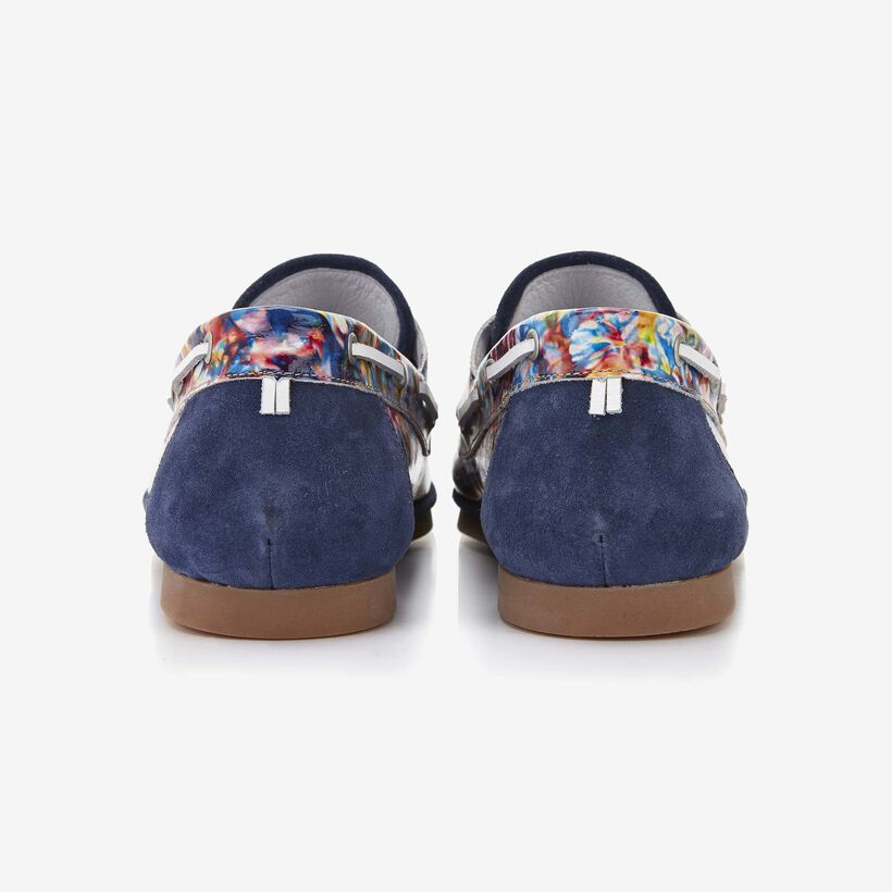 Floris van Bommel printed patent leather men's boating shoe