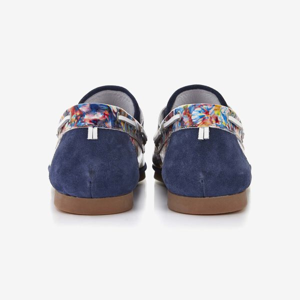 Floris van Bommel printed patent leather men's boating shoe