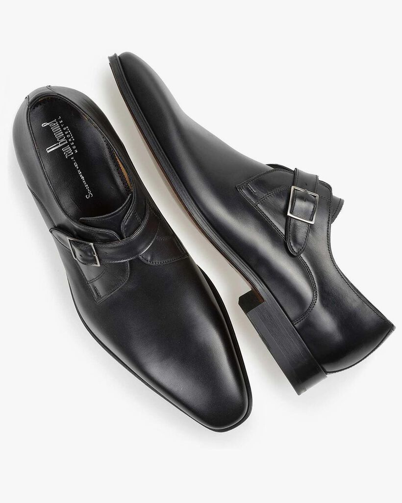 Monk strap calf leather black