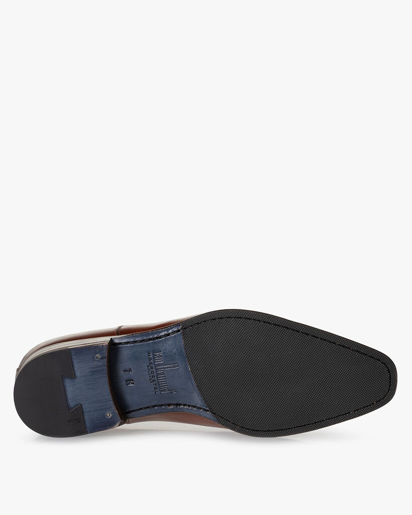 Lace shoe calf leather dark cognac