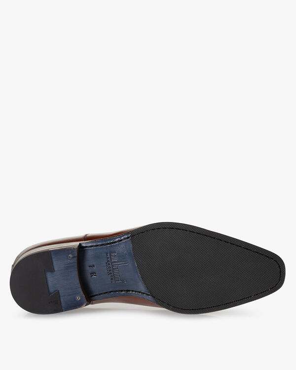 Lace shoe calf leather dark cognac