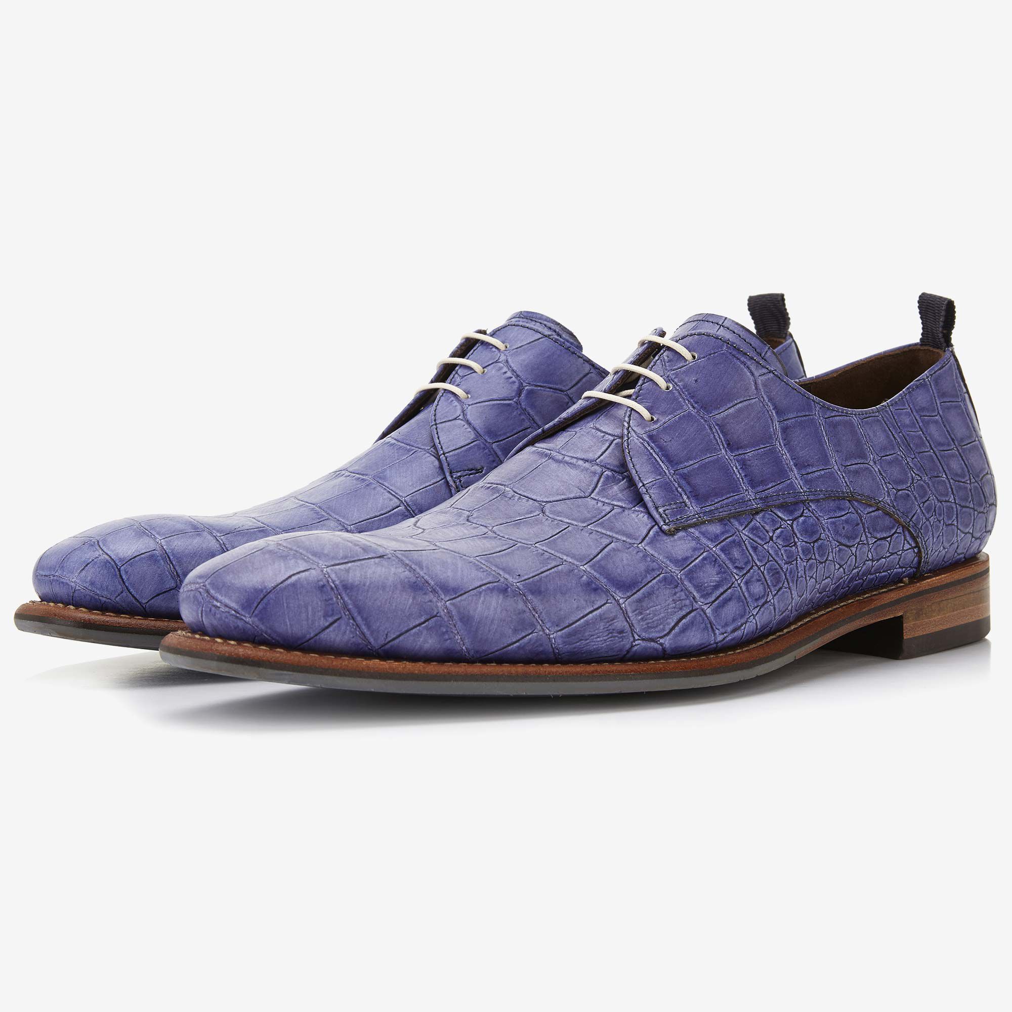 Blue crocodile shoes clearance