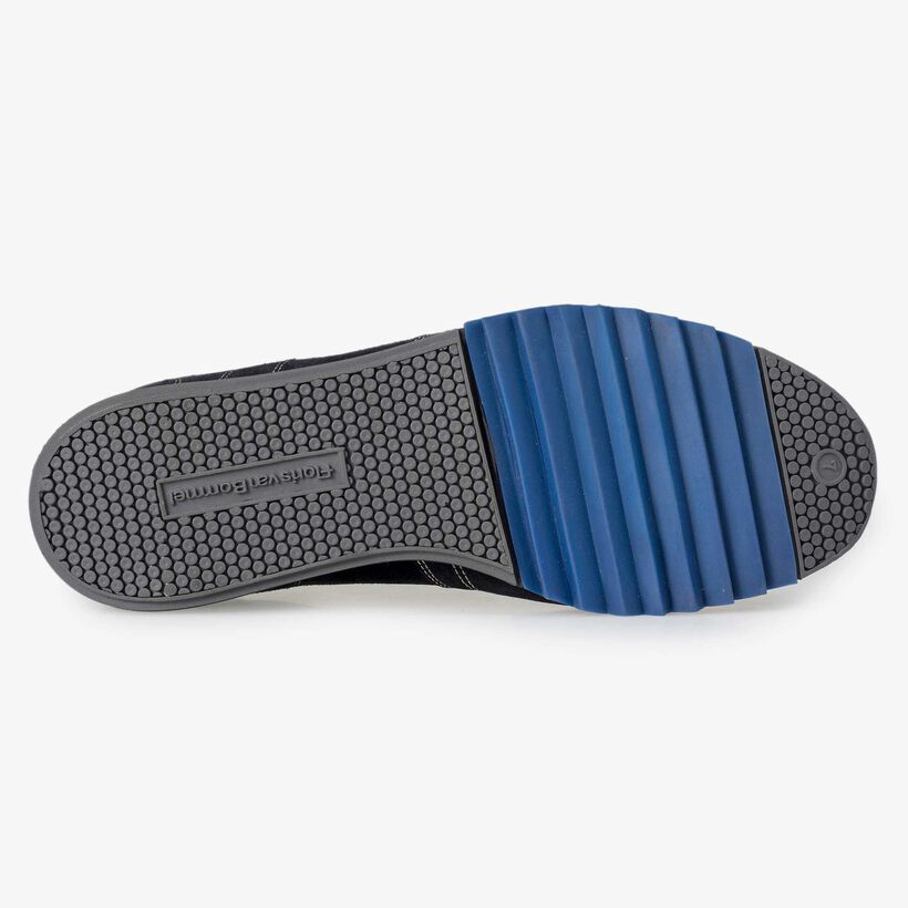Floris van Bommel men’s dark blue suede leather sneaker