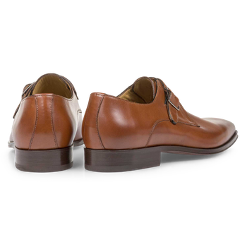 Monk strap calf leather cognac