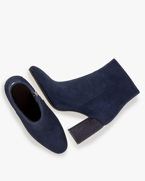Ankle boot suede dark blue