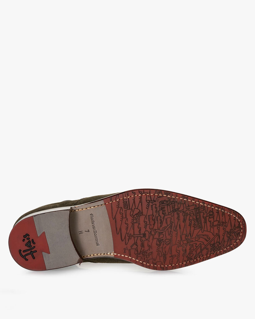 Chelsea boot suede dark green