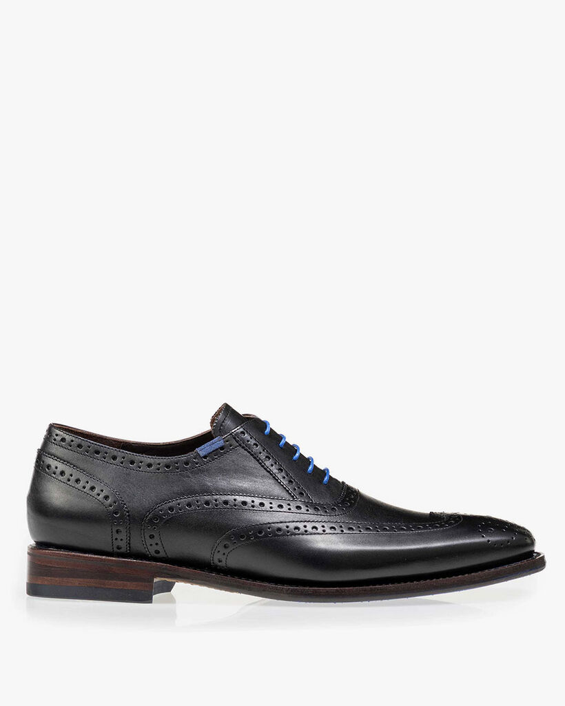 Lace shoe calf leather black