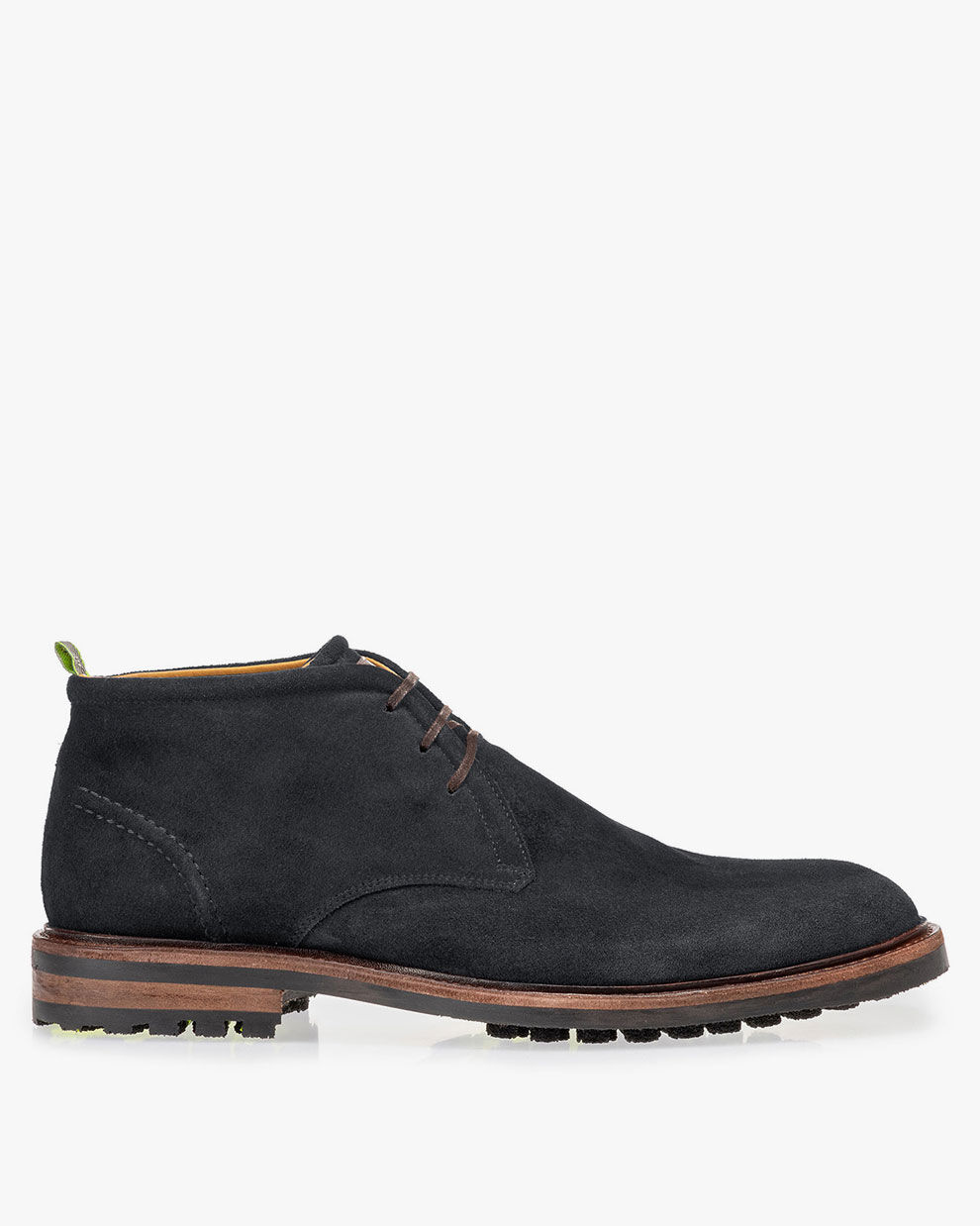 Blue suede leather lace boot 20090 07 Floris van Bommel Official
