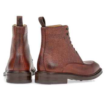 Leather boot cognac print SBM-80006-24-01 Van Official®