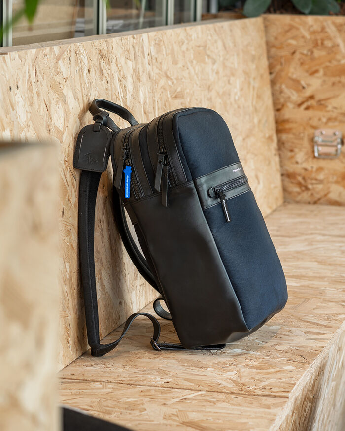 Backpack textile blue