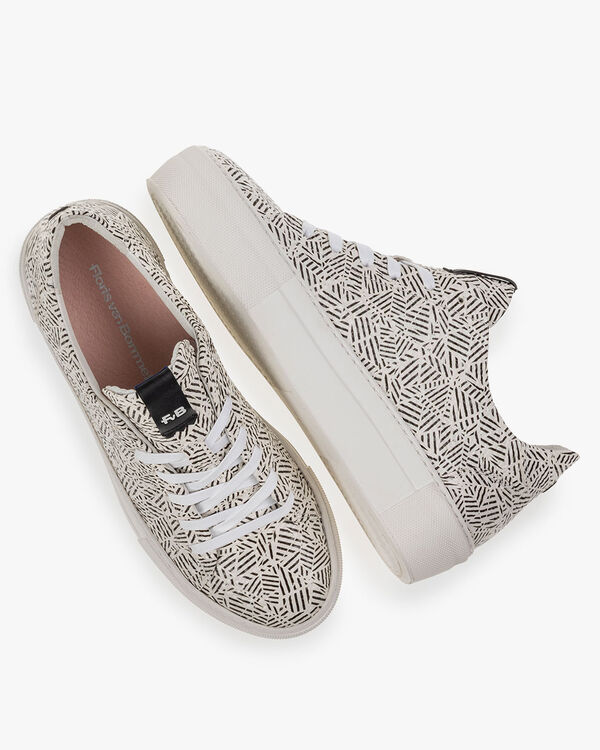 Sneaker leather black/white