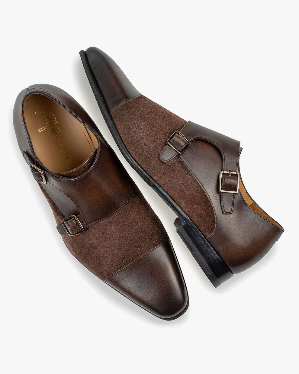 Brown leather monk strap 12296/00 | Van Bommel Official®