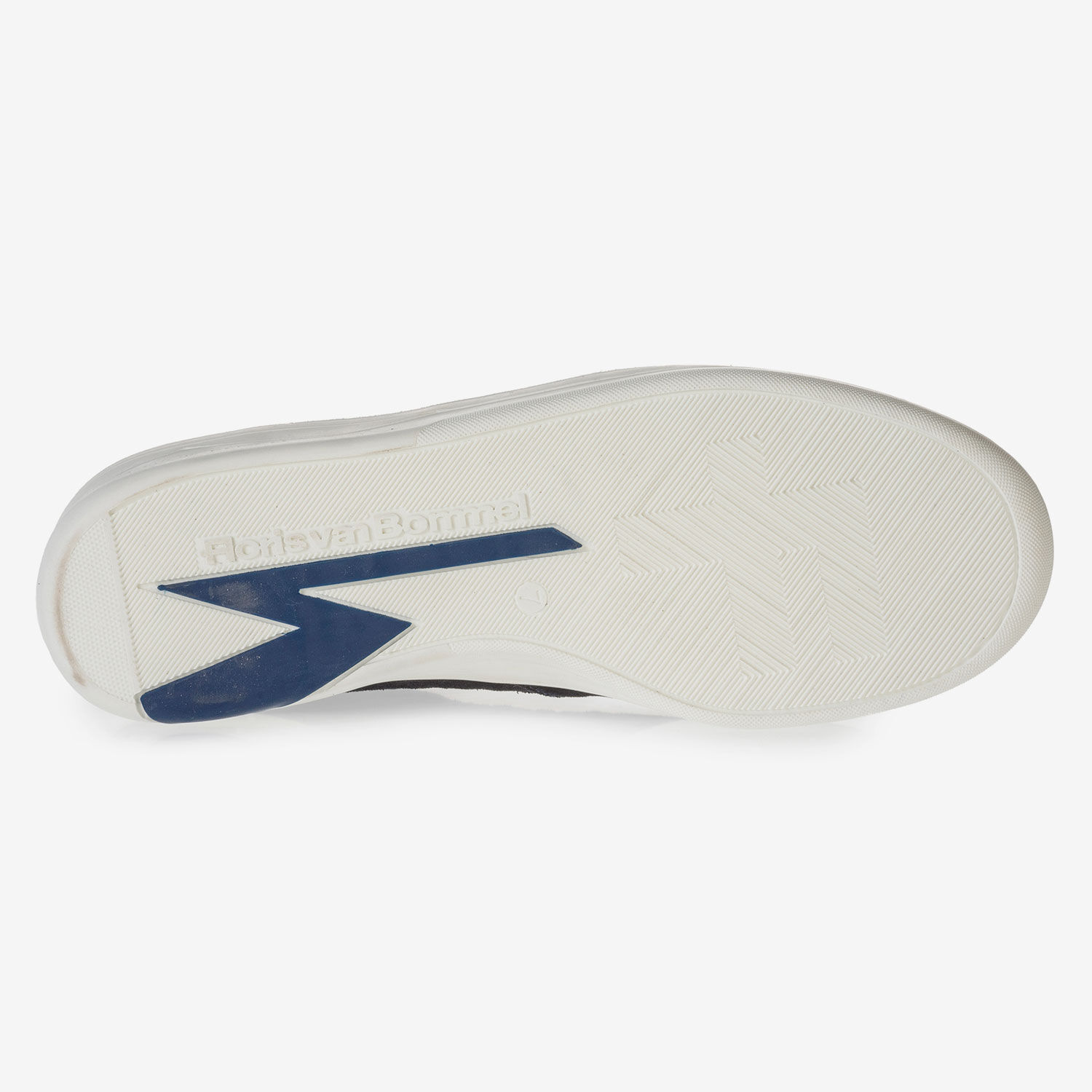 Blue sneaker with braided leather 16265/00 | Floris van Bommel Official®