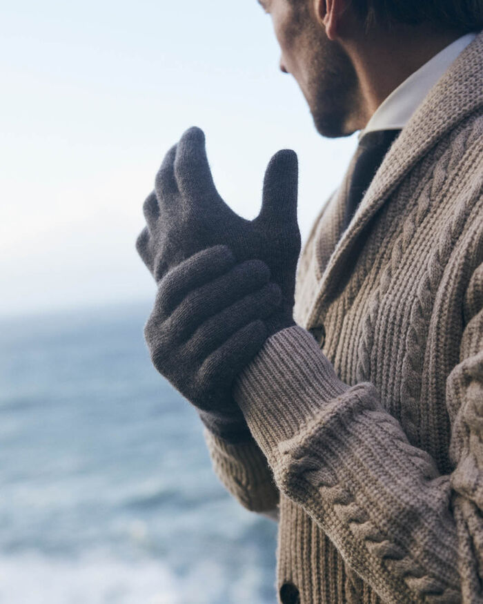 Gloves wool grey