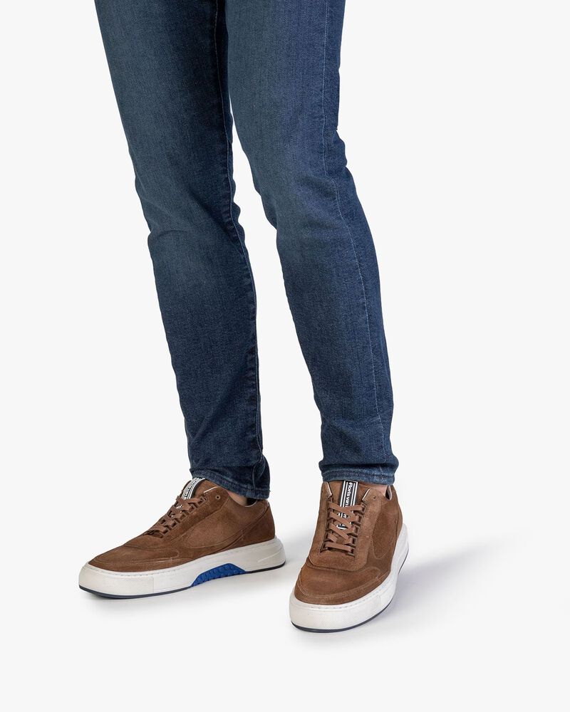 Sneaker suede leather cognac