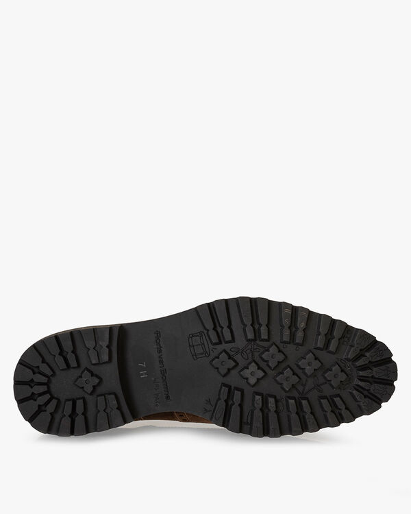 Lace shoe suede cognac