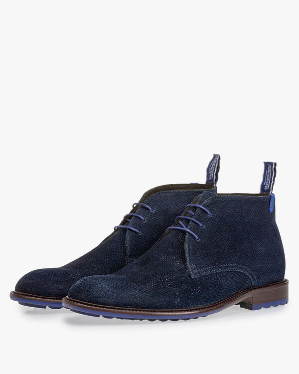 Boot dark blue with print