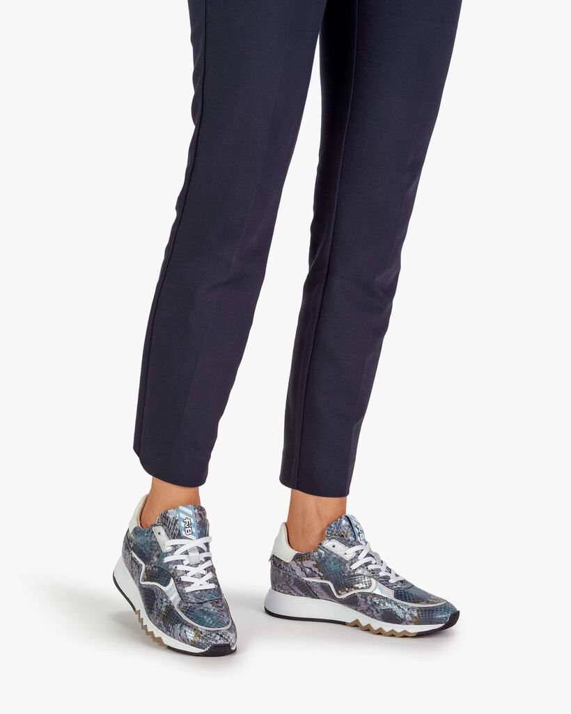 Nineti printed leather blue