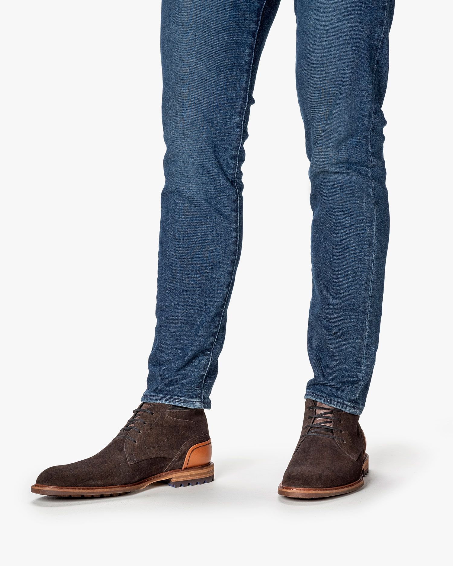 Floris van bommel Crepi 20100 Dark Grey H Wijdte Veter boots - Schoenen.nl