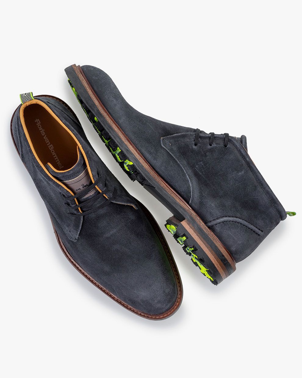 Lace boot suede black SFM-50085-10-03 | Floris van Bommel®