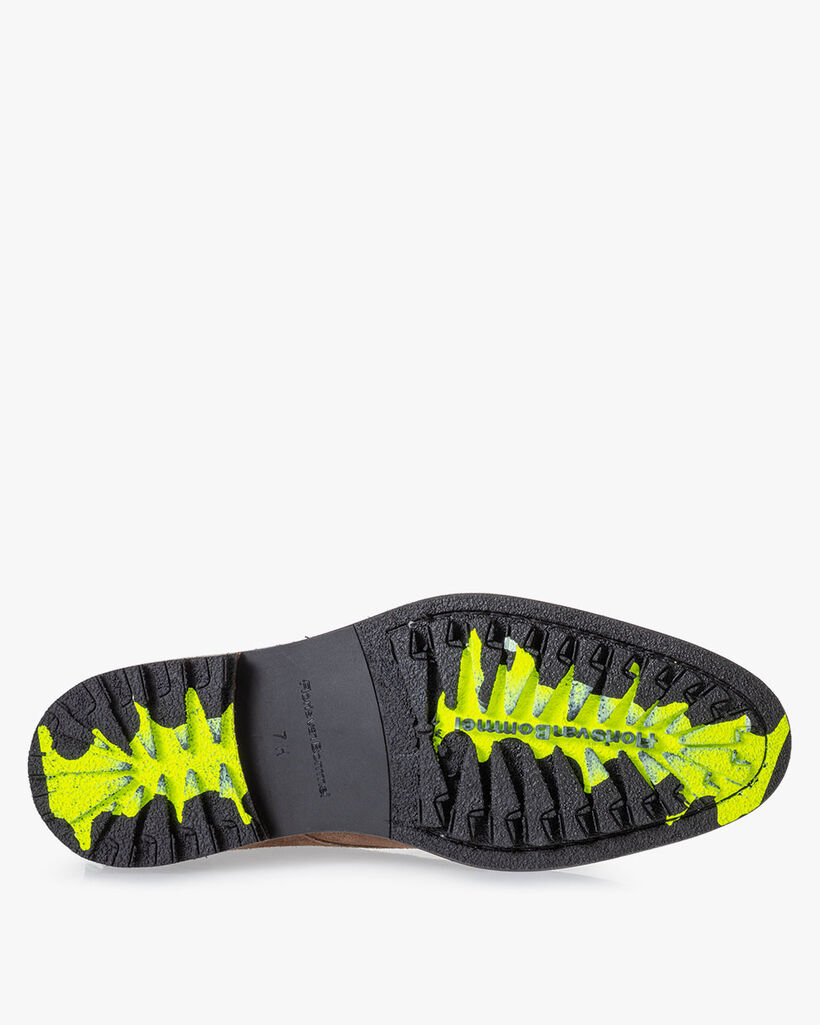 Lace boot suede cognac