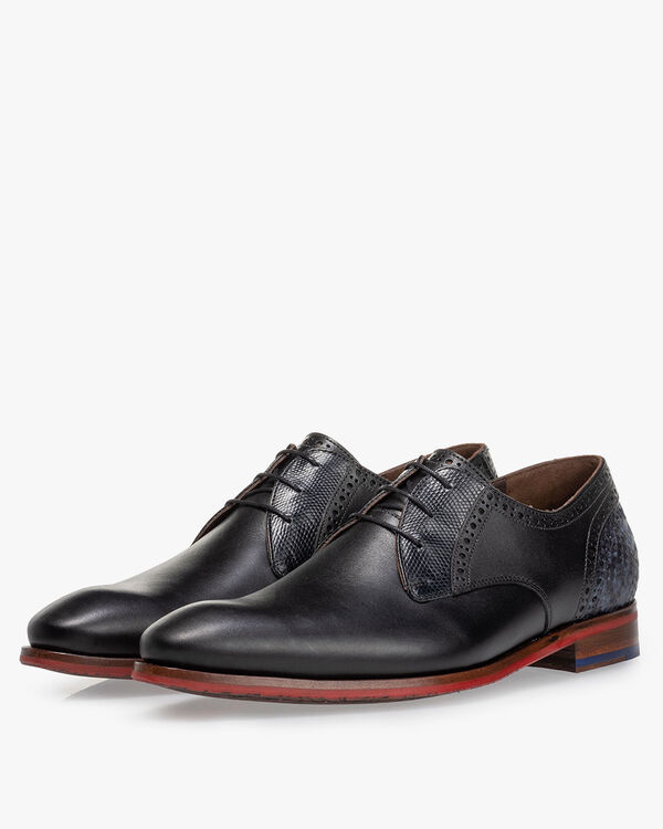 Lace shoe calf leather black