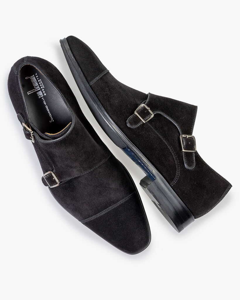 Monk strap suede black