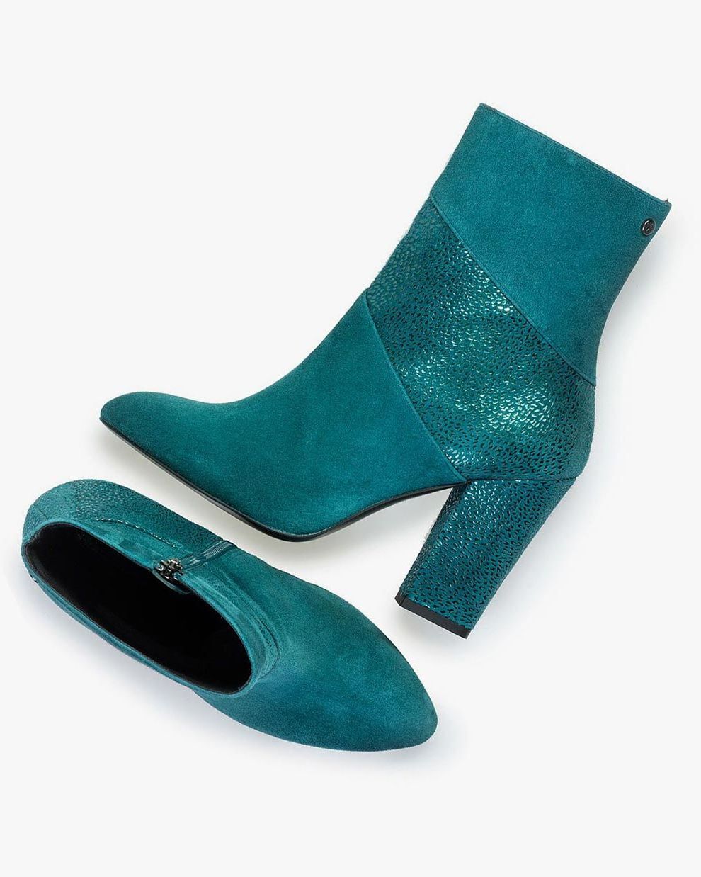 Blue suede leather ankle boots 85622 00 Floris van Bommel Women