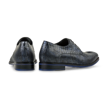 Lace shoe metallic dark blue