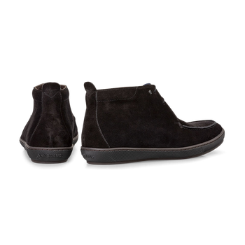 Lace boot suede black