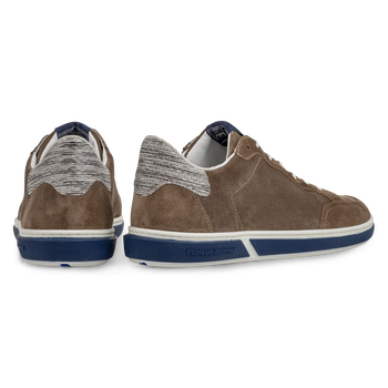 Sneaker suede leather taupe