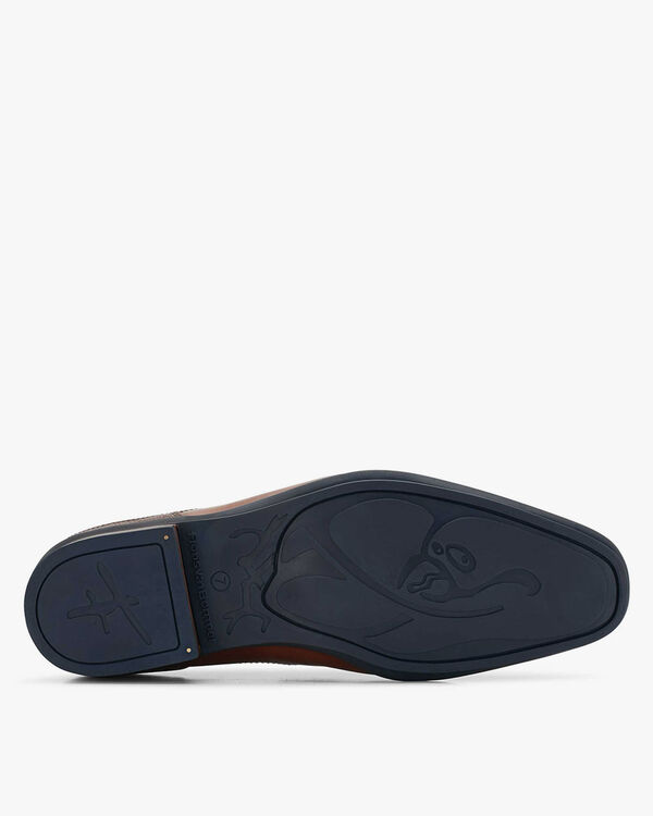 Lace boot calf leather cognac