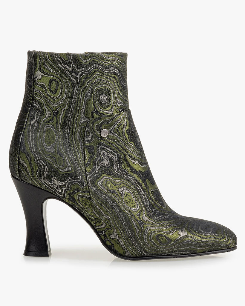 Ankle boot print green