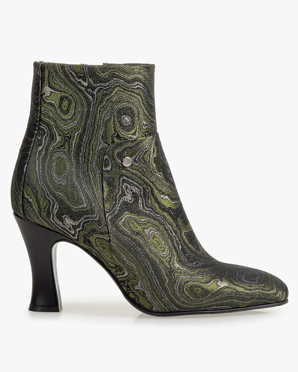 Ankle boot print green