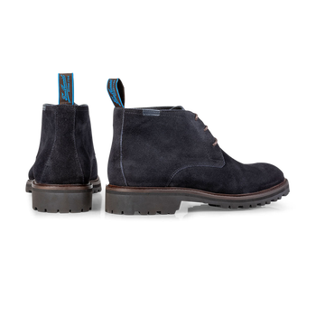 Lace boot suede black