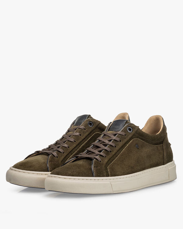 Sneaker suede dark green