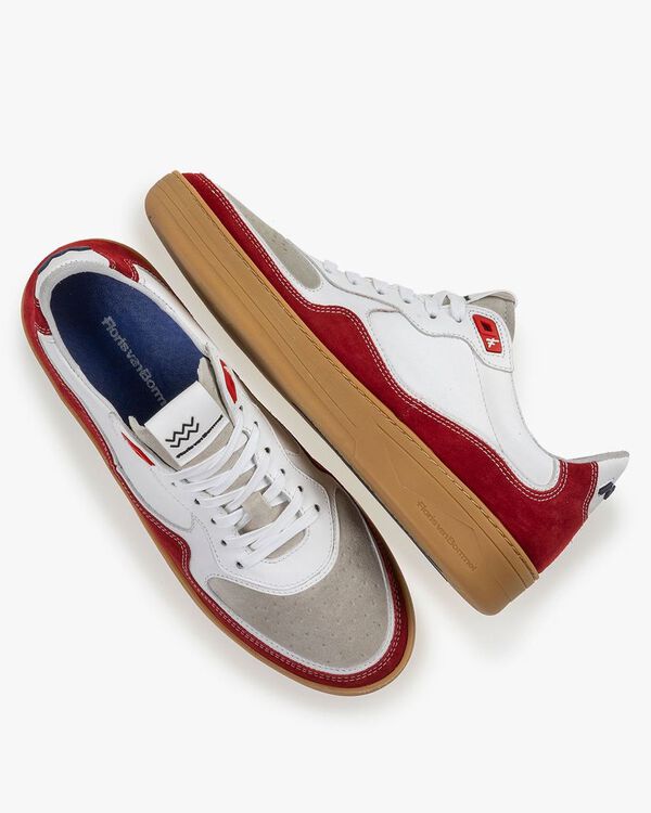 Sneaker suede leather red