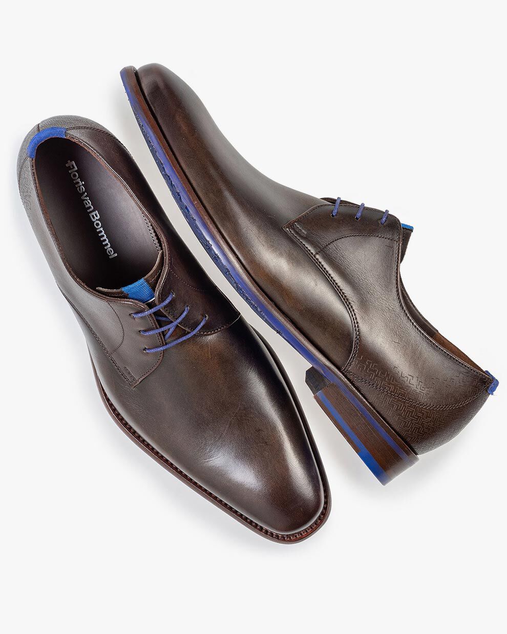 Brown calf leather lace shoe 18130 01 Floris van Bommel Official
