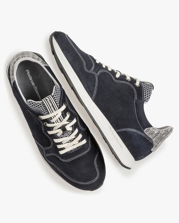 Blue suede leather sneaker